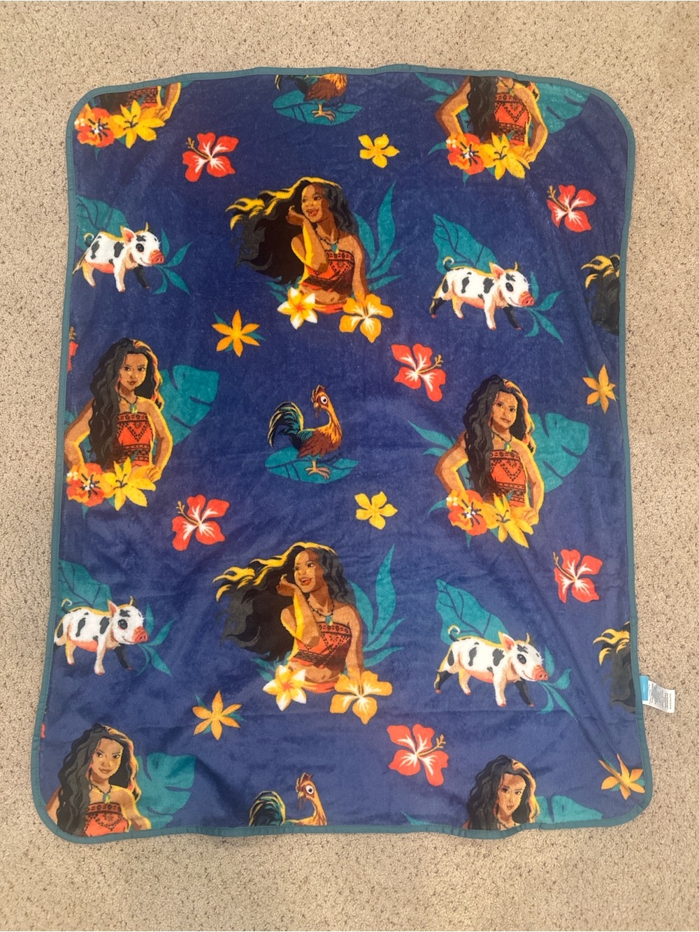Moana-Themed Soft Travel Blanket